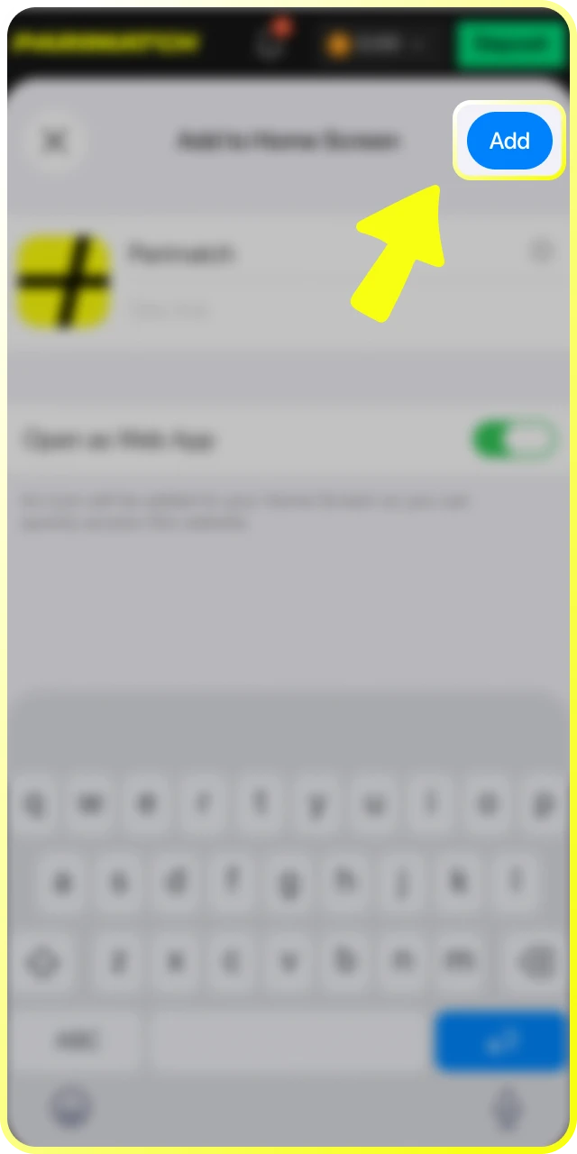 Follow the final prompts on your screen to complete the procedure and launch the Parimatch web-app.