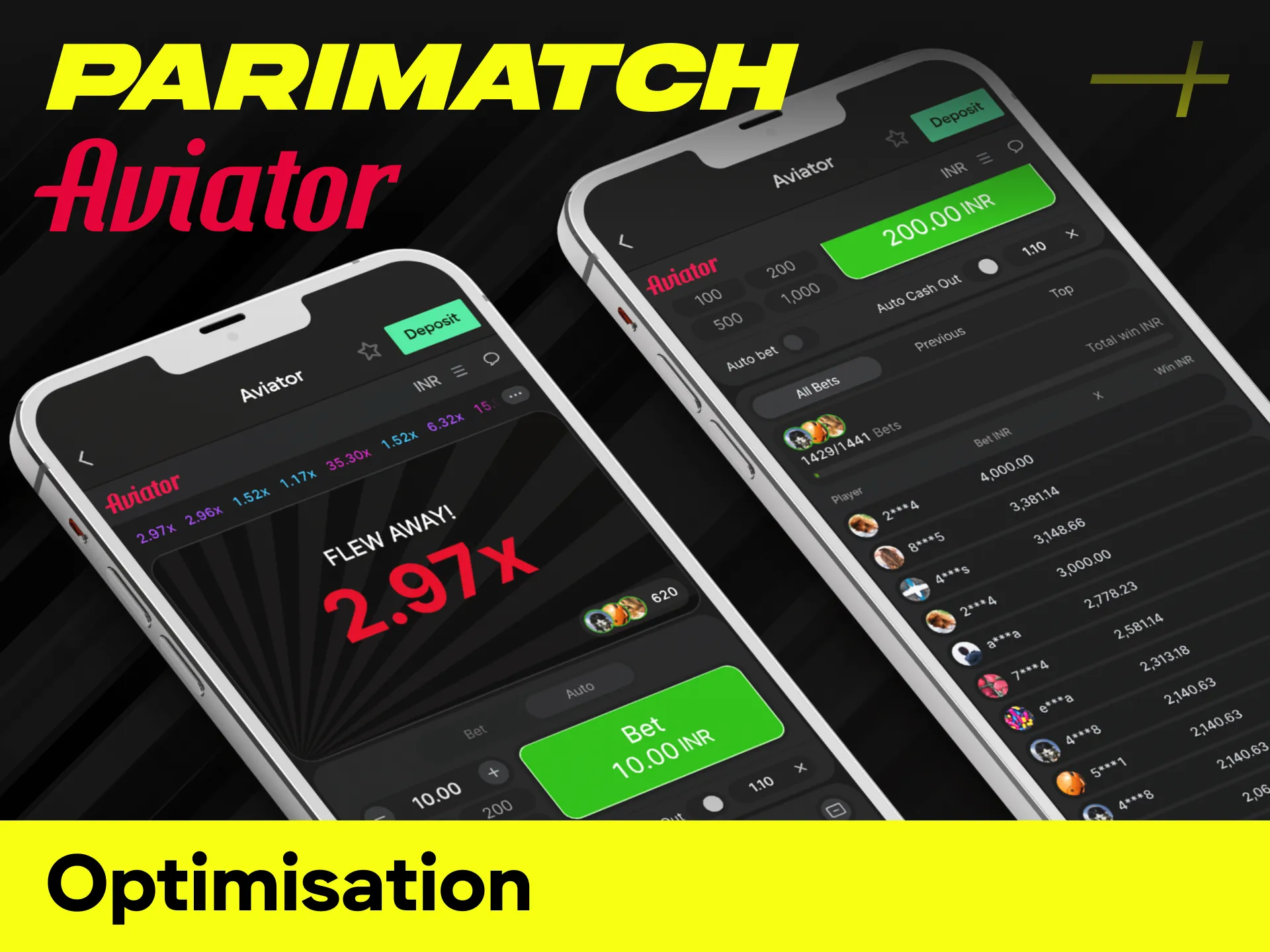 Benefit from perfect mobile optimisation for the Aviator game on your phone.