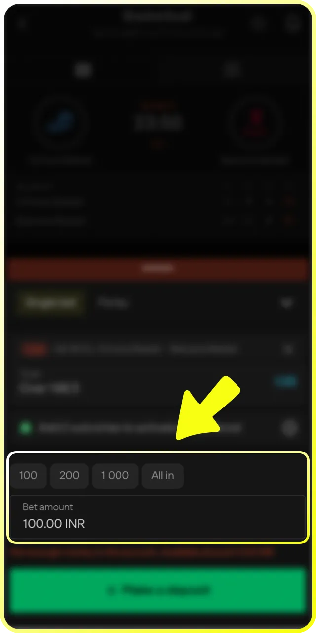 Confirm your wager during the betting process on the Official Parimatch platform.