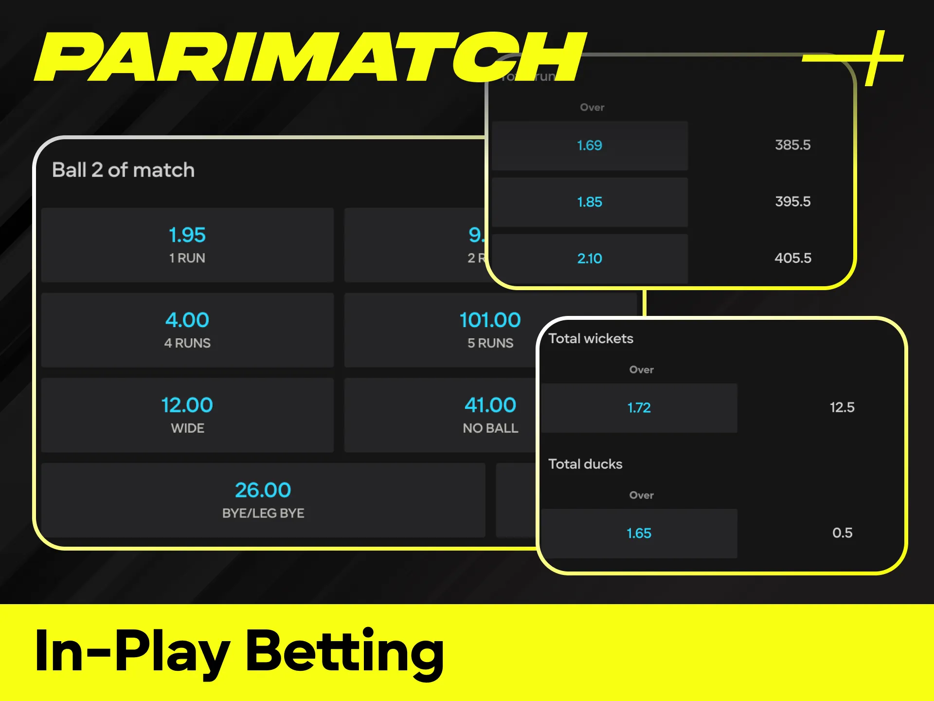 Place dynamic in-play stakes during live cricket betting at Parimatch.