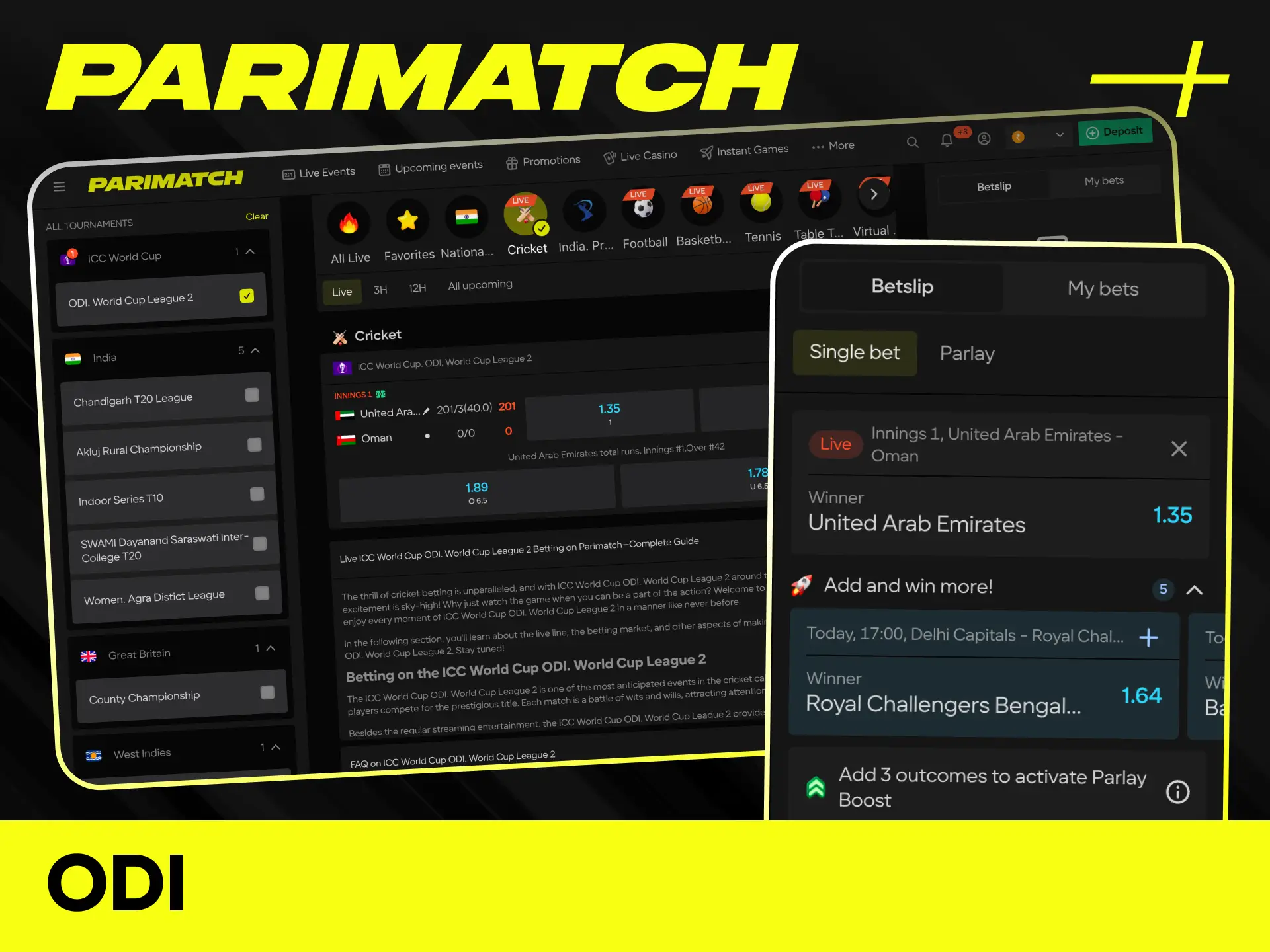 Analyze team endurance for successful ODI cricket betting at Parimatch.