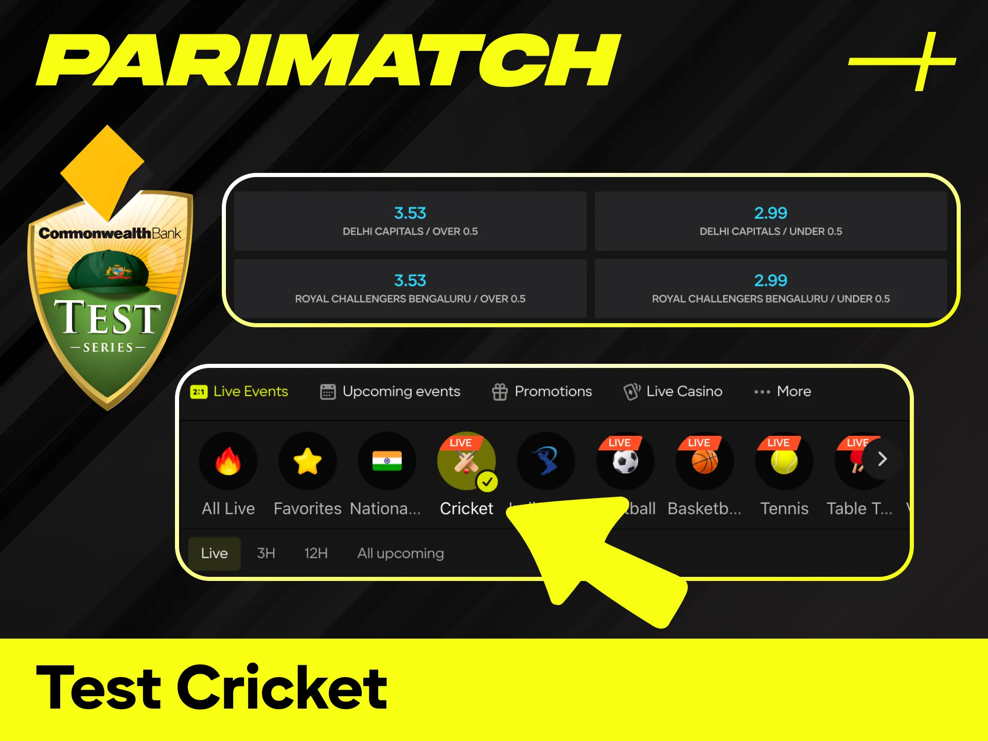 Test your analytical skills with long-form Test cricket betting at Parimatch.