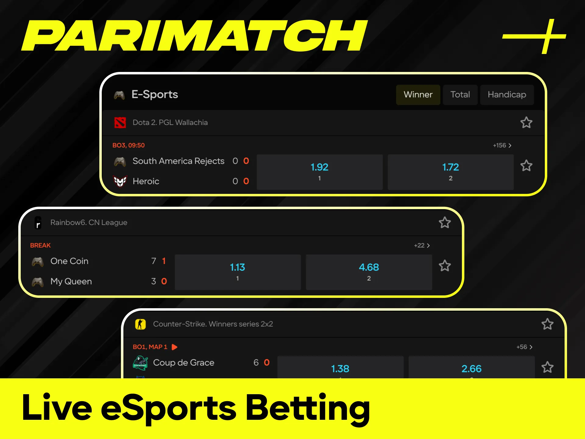 Engage in thrilling live eSports betting with real-time updates at Parimatch.