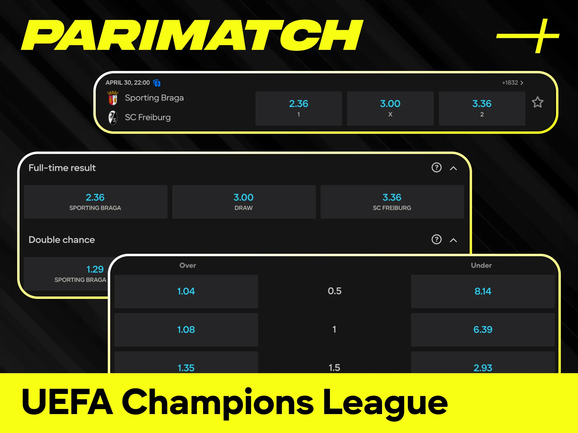 Join the action of the UEFA Champions League for football betting at Parimatch.