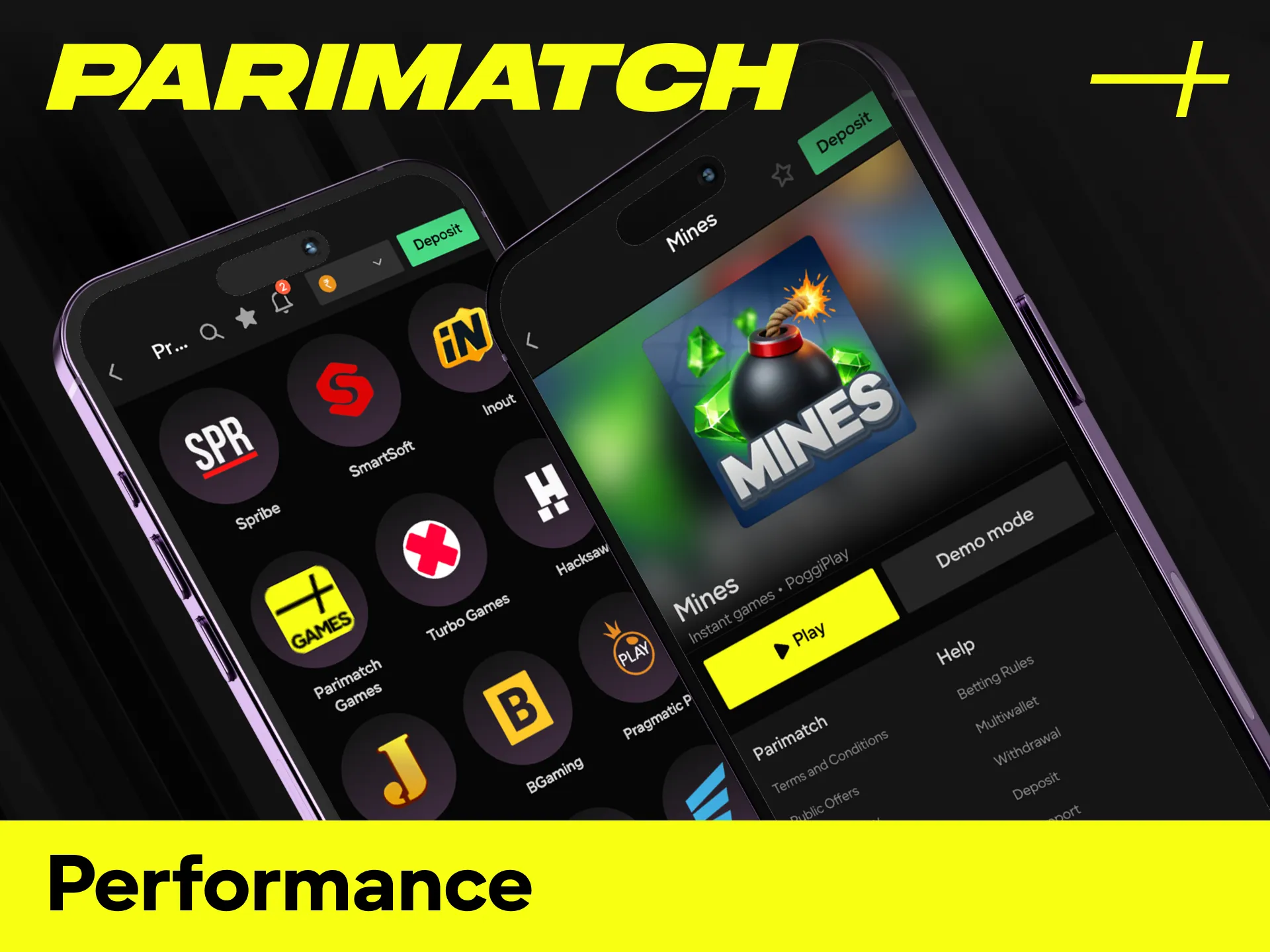 Enjoy high-speed performance and smooth graphics in Parimatch Instant Games.