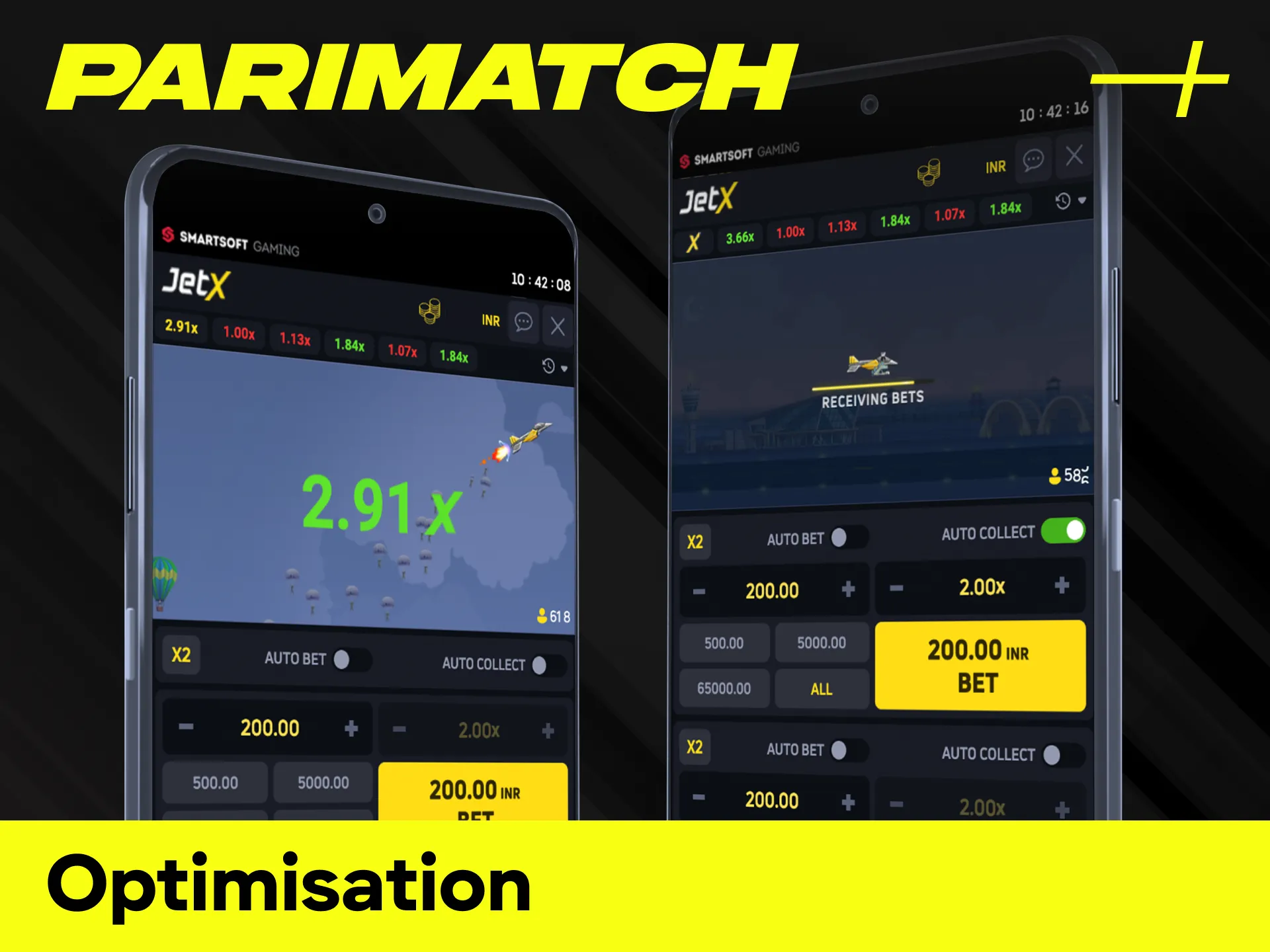 Benefit from perfect optimisation for the JetX game on your smartphone.
