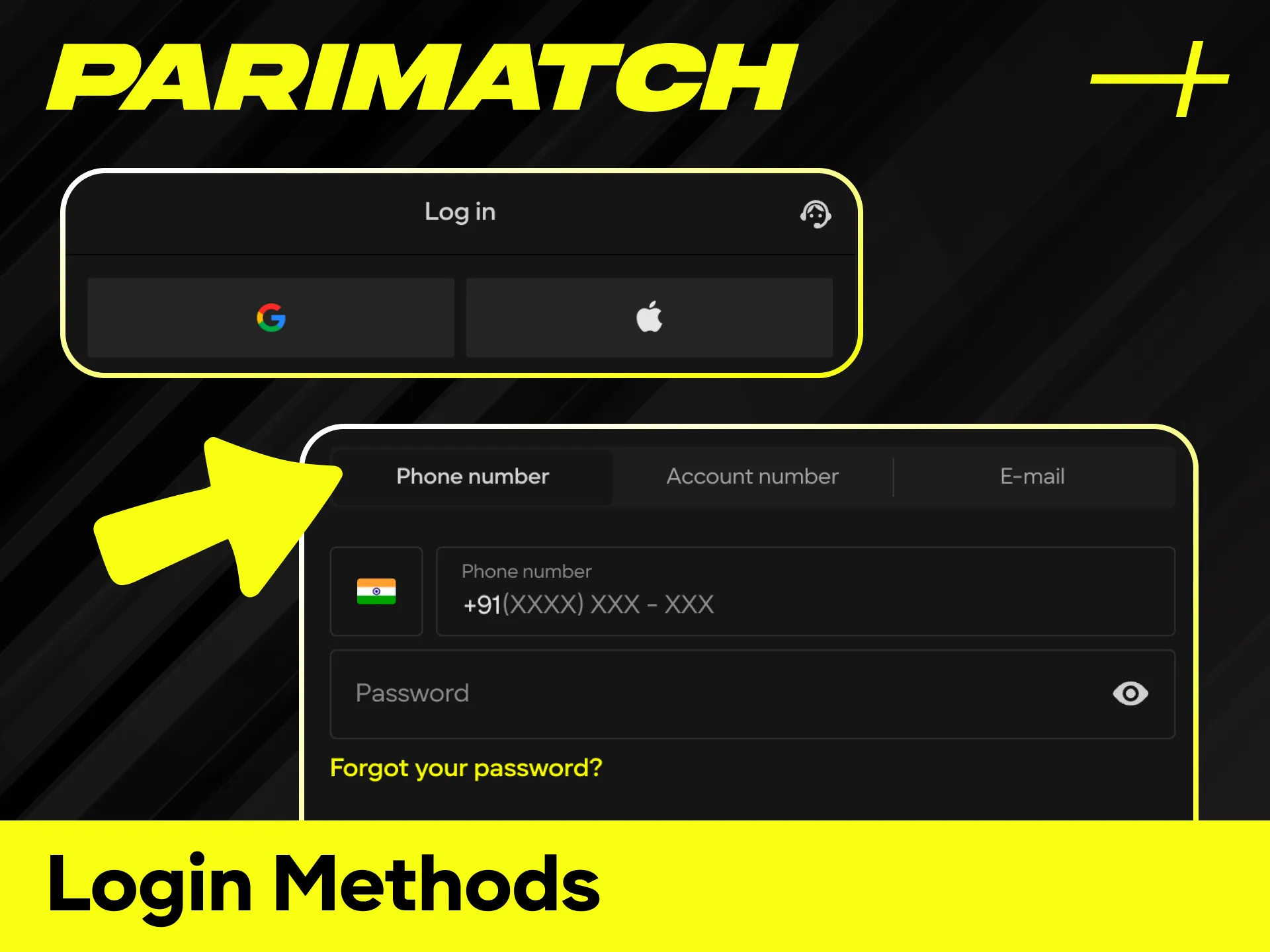 Access your profile instantly by choosing between various Parimatch login methods and speed.