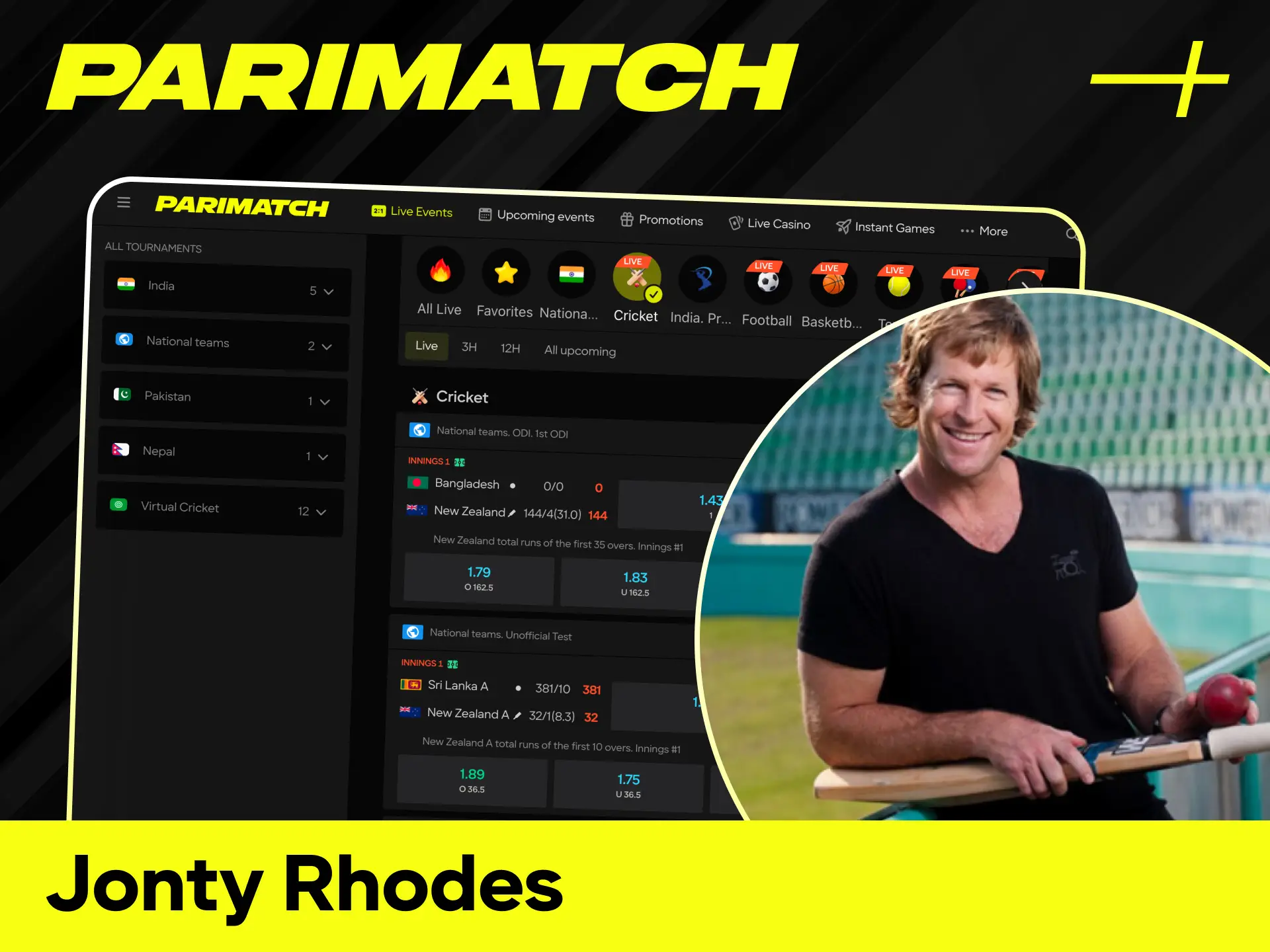 Learn from the expertise of Jonty Rhodes, a proud ambassador of Parimatch India.
