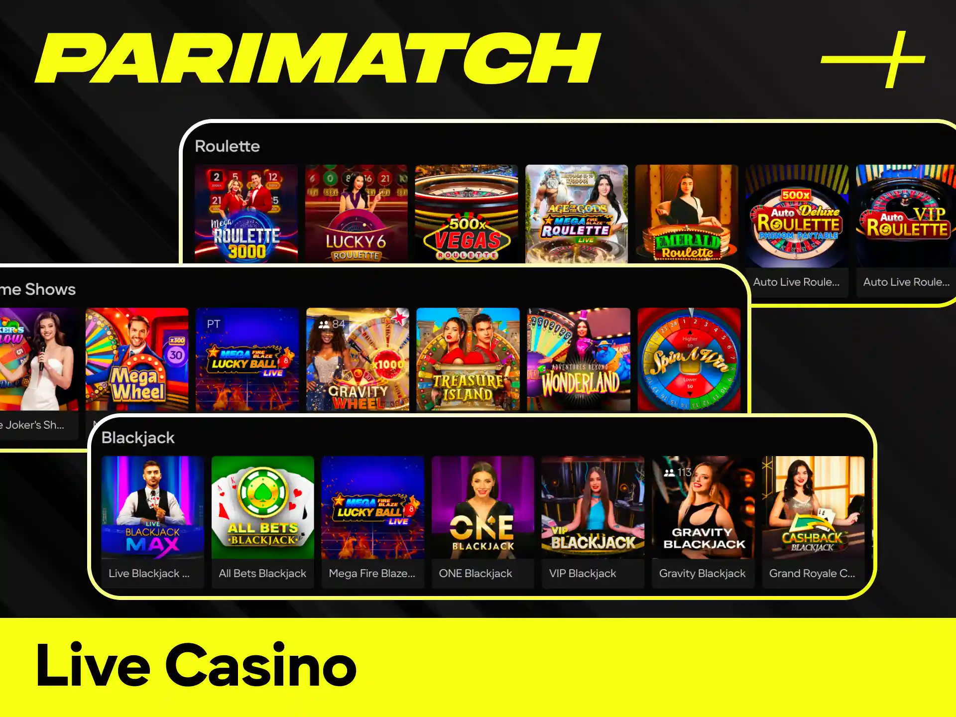 Join the Parimatch live casino for an immersive real-time gaming experience.
