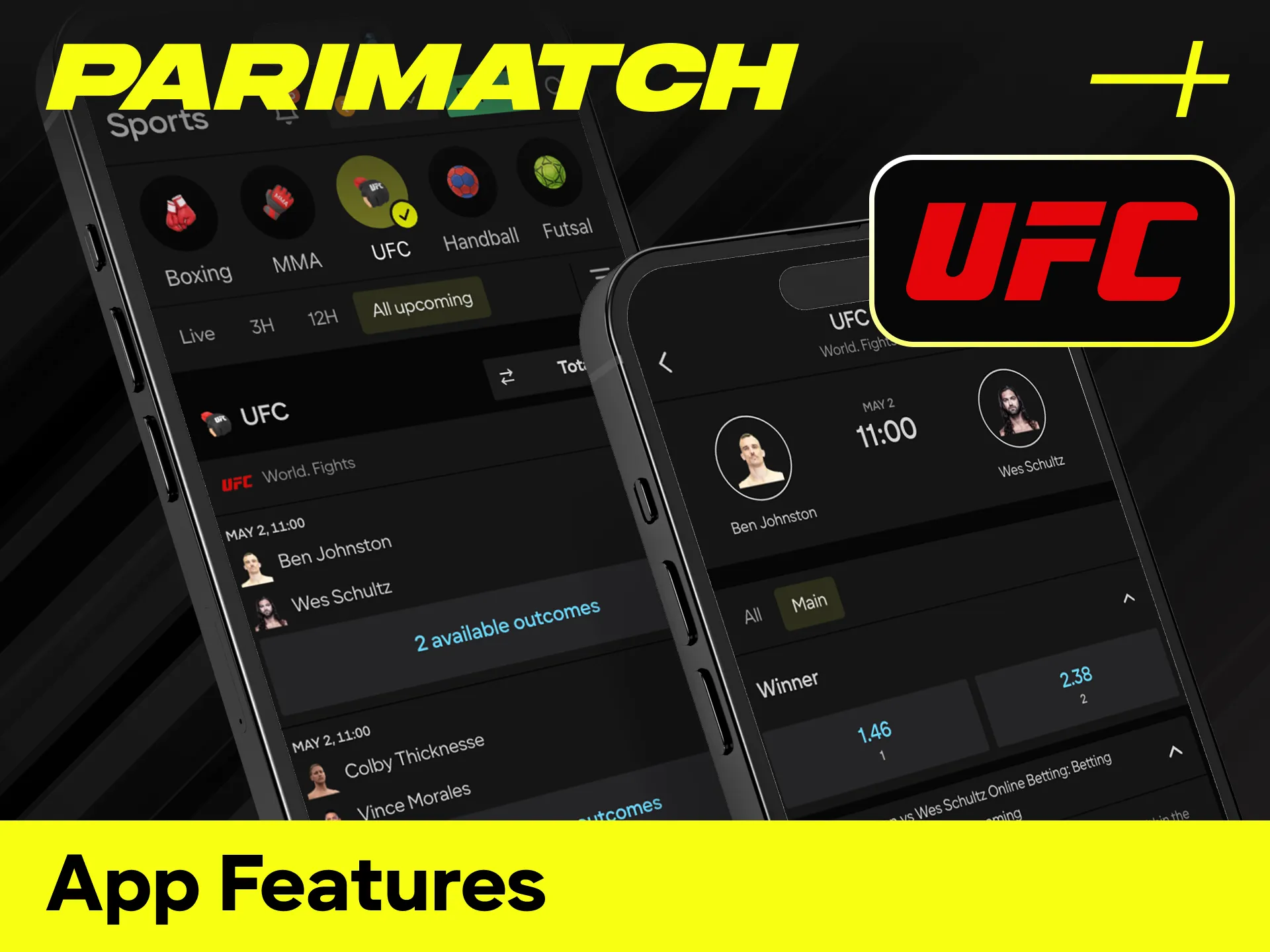 Use innovative app features to place UFC betting stakes instantly from any location.