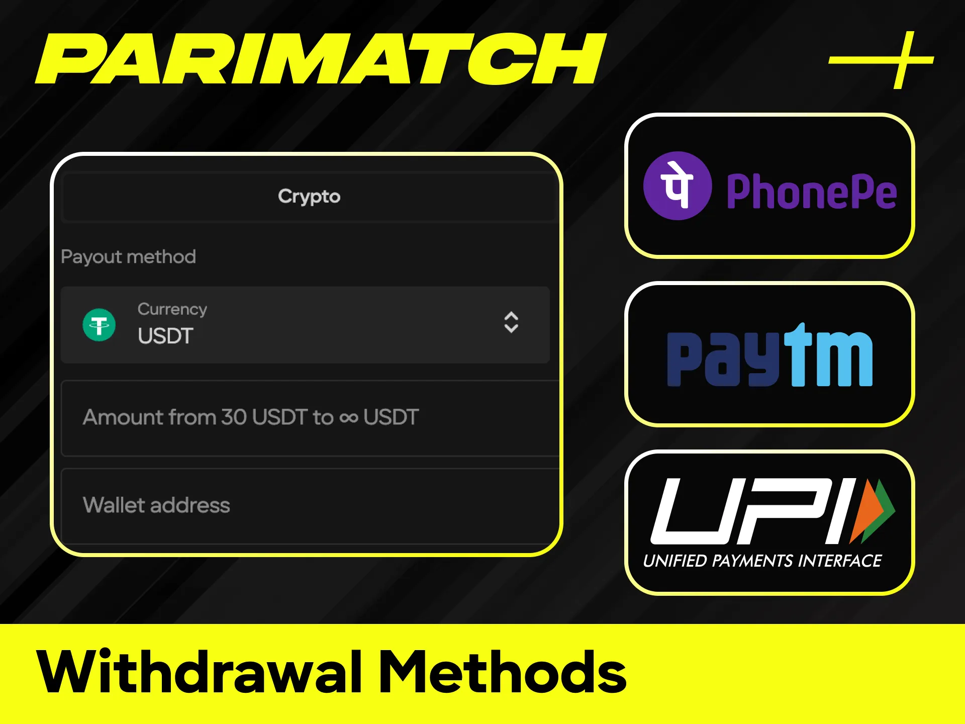 Review all official withdrawal methods to choose the best option for your Parimatch account.